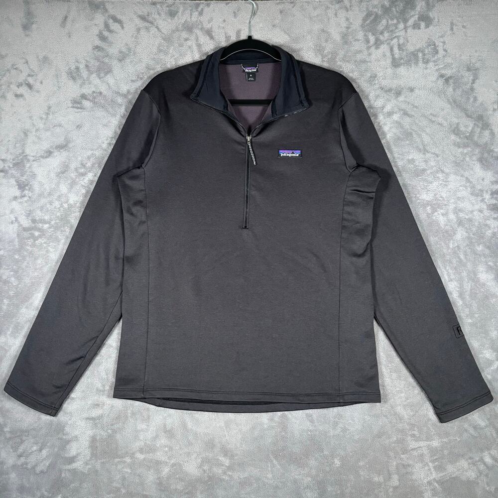 Patagonia Men’s R1 Daily Zip Neck Pullover Black Quarter Zip Fleece Size M